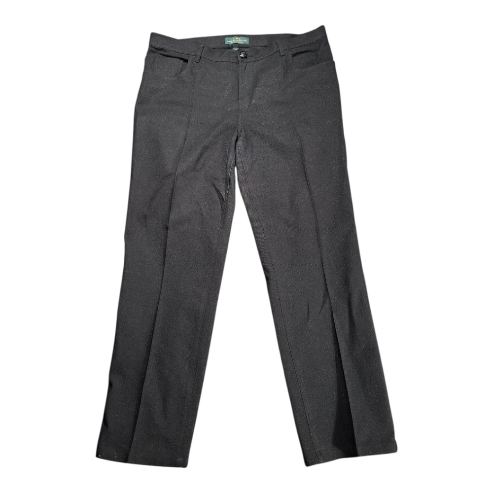 Lauren Ralph Lauren Jeans Womens Modern Slim Mid Rise Snake Shimmer Black 16W